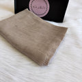 Ruffled Linen Hijab ( greige)