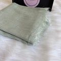 Ruffled Linen Hijab ( Mint Green)