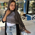 Messy Chiffon Hijab ( Dark Brown)
