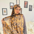 Printed Modal Hijab ( Marbella Brown)