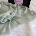 Ruffled Linen Hijab ( Mint Green)