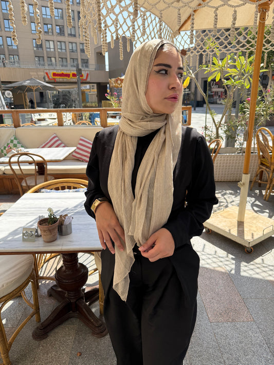 Messy Chiffon ( Beige )
