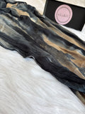 Colourful Linen Scarf ( Mix Black )