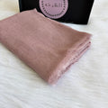 Ruffled Linen Hijab ( pink)