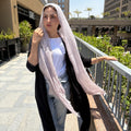 Messy Chiffon Hijab ( Powder Pink )