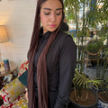 Elegant Kuwaiti Scarf With Bandana ( Brown )