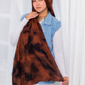 Garnished Linen hijab (Vlvet Brown )