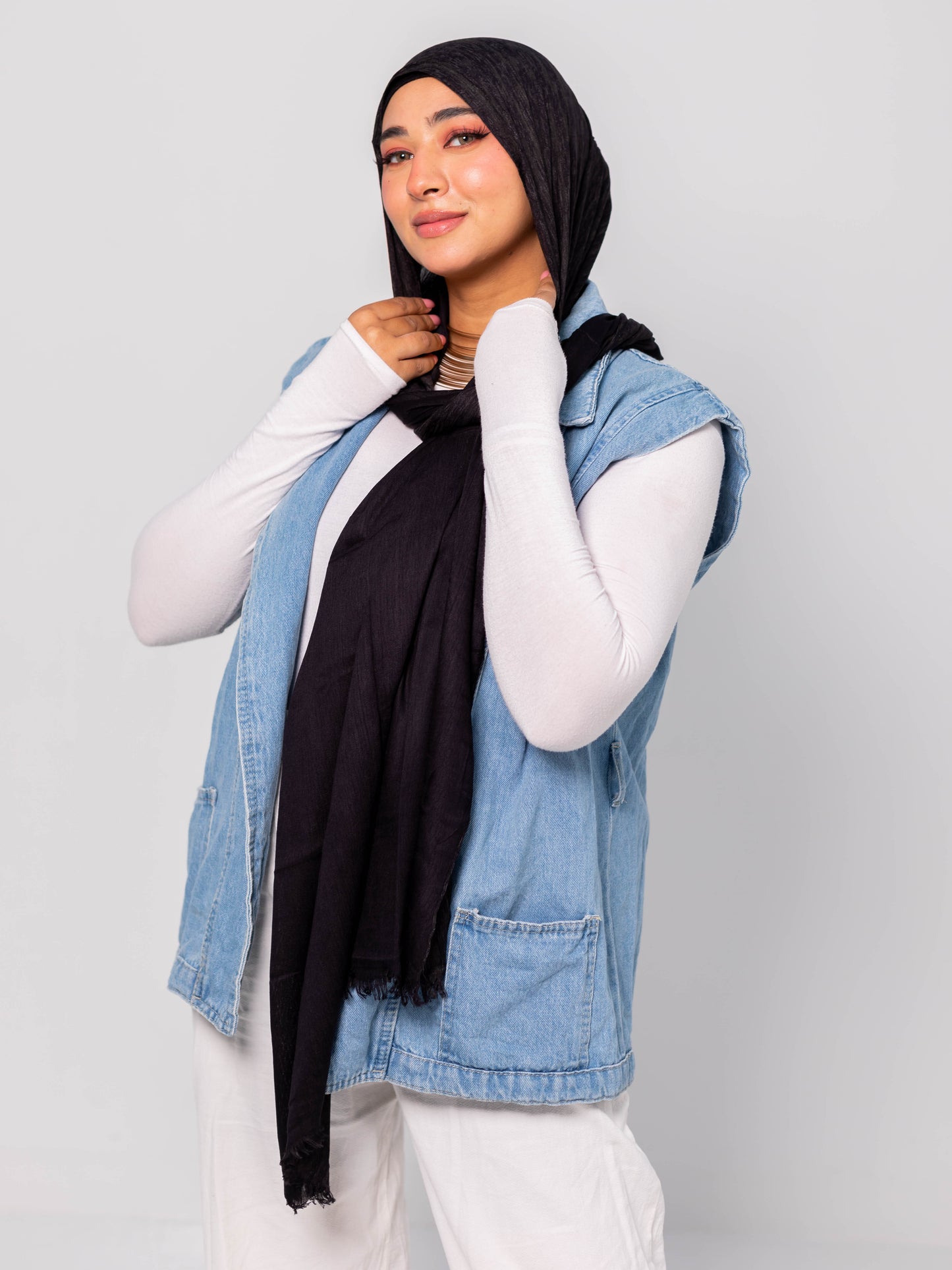 Premium linen cotton (Black)
