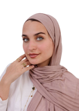 Elegant Kuwaiti Scarf With Bandana ( Nude )