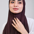 Easy hijab with bandana (Dark brown)