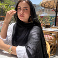 Messy Chiffon Hijab ( Black )