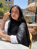 Messy Chiffon Hijab ( Black )