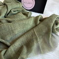 Ruffled Linen Hijab ( Royal green)