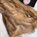Colourful Linen Scarf ( Light Brwon )