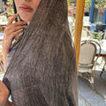 Messy Chiffon Hijab ( Dark Brown)