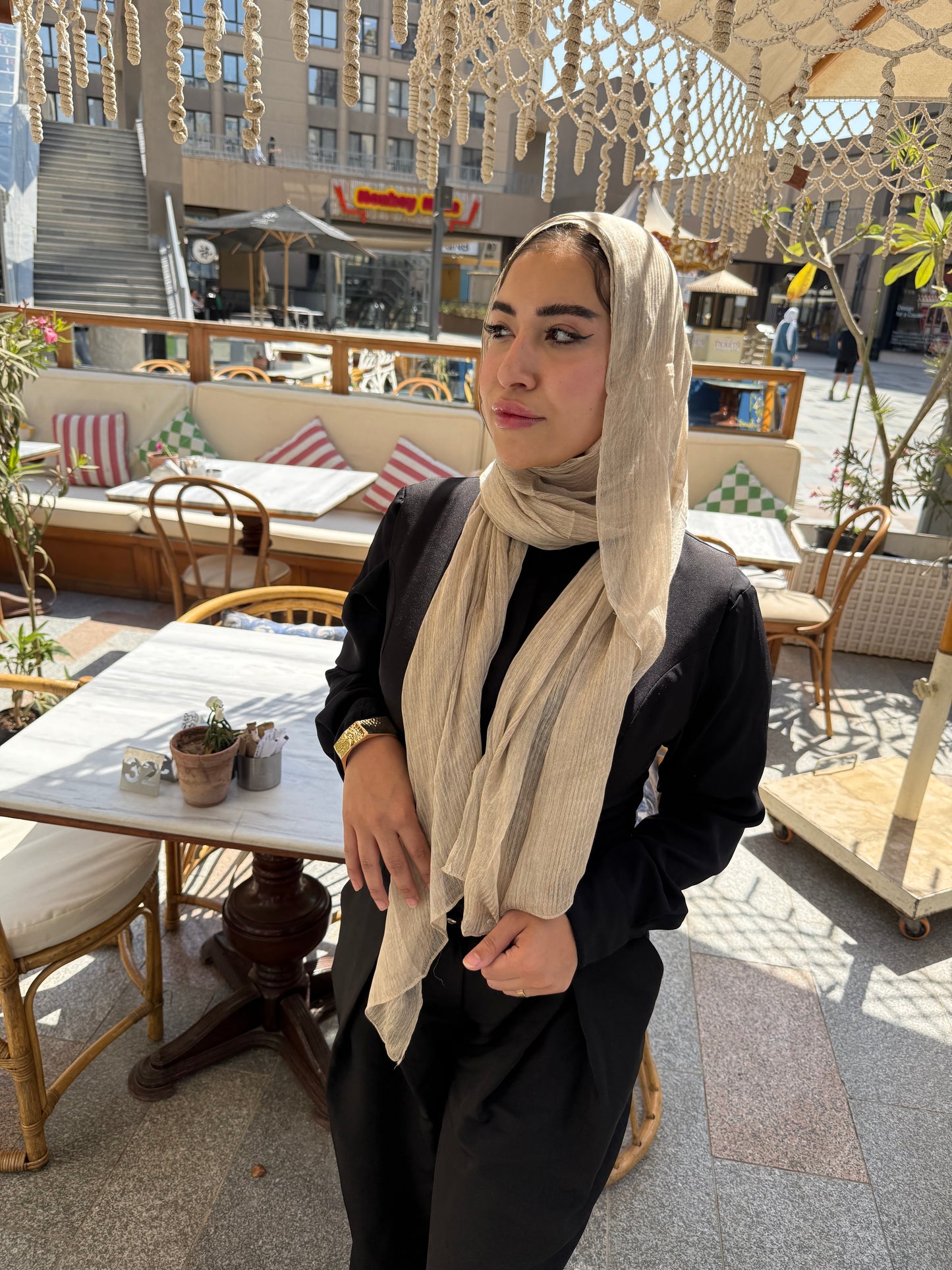 Messy Chiffon ( Beige )