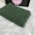 Ruffled Linen Hijab ( Green )