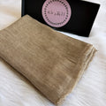 Ruffled Linen Hijab ( Ash Brown)