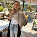 Messy Chiffon Hijab ( Ash Brown )