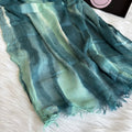 Colourful Linen Scarf ( Mint )