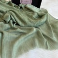 Ruffled Linen Hijab ( Light green)