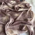 Garnished Linen hijab ( Vlvet Dark Beige )