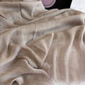 Ruffled Linen Hijab ( greige)