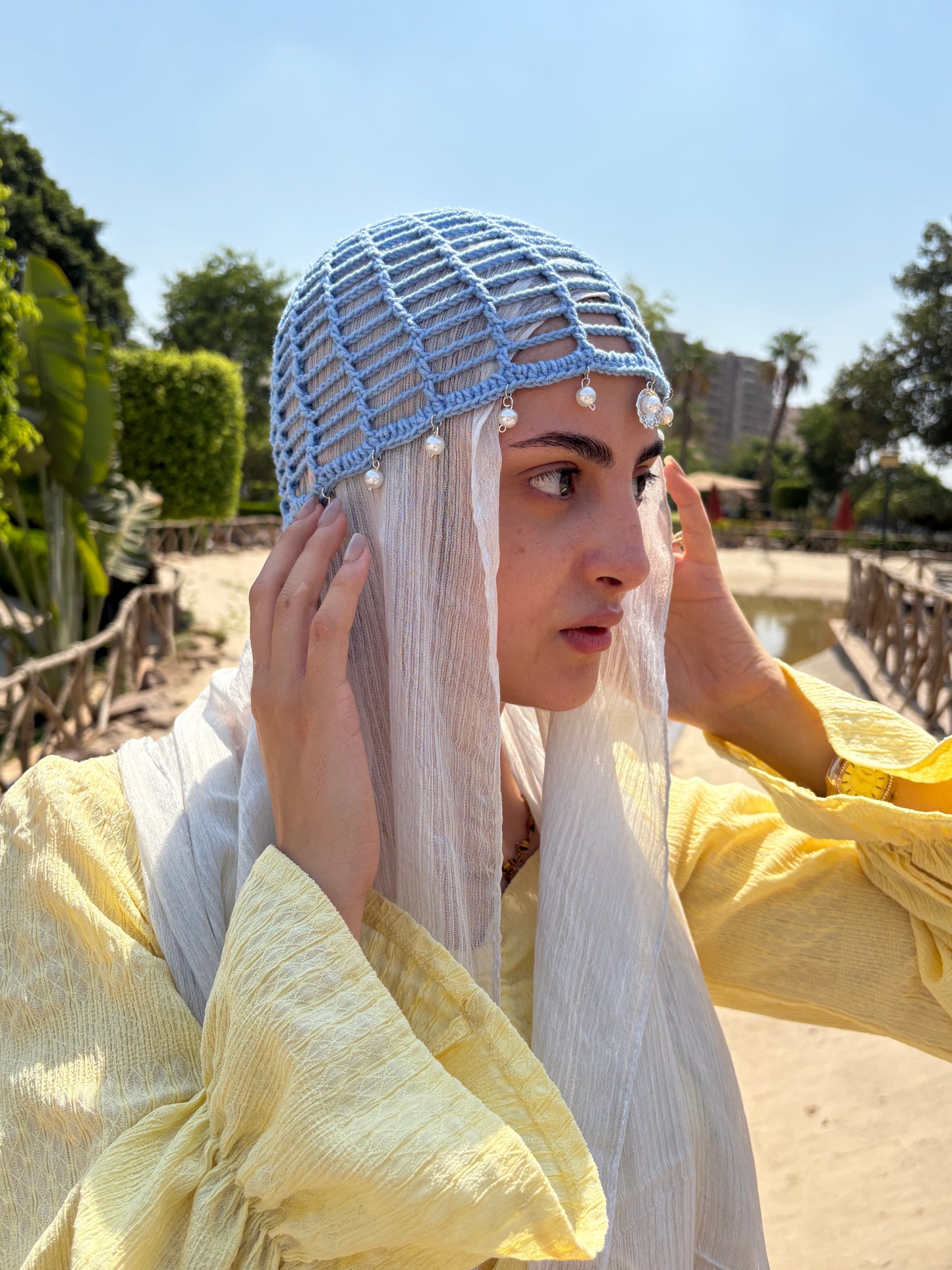 Mesh Hat ( crystal )