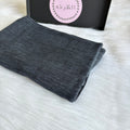 Ruffled Linen Hijab ( Navy )