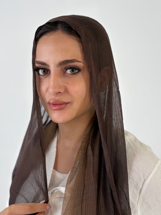 Messy Chiffon Digerdee ( Dark brown * Cafe )