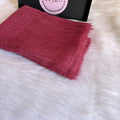 Ruffled Linen Hijab ( Light Burgandy )