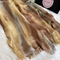 Colourful Linen Scarf ( Mix Beige )