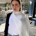 Messy Chiffon Hijab ( Off White )