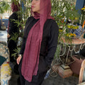 Messy Chiffon ( Burgandy )