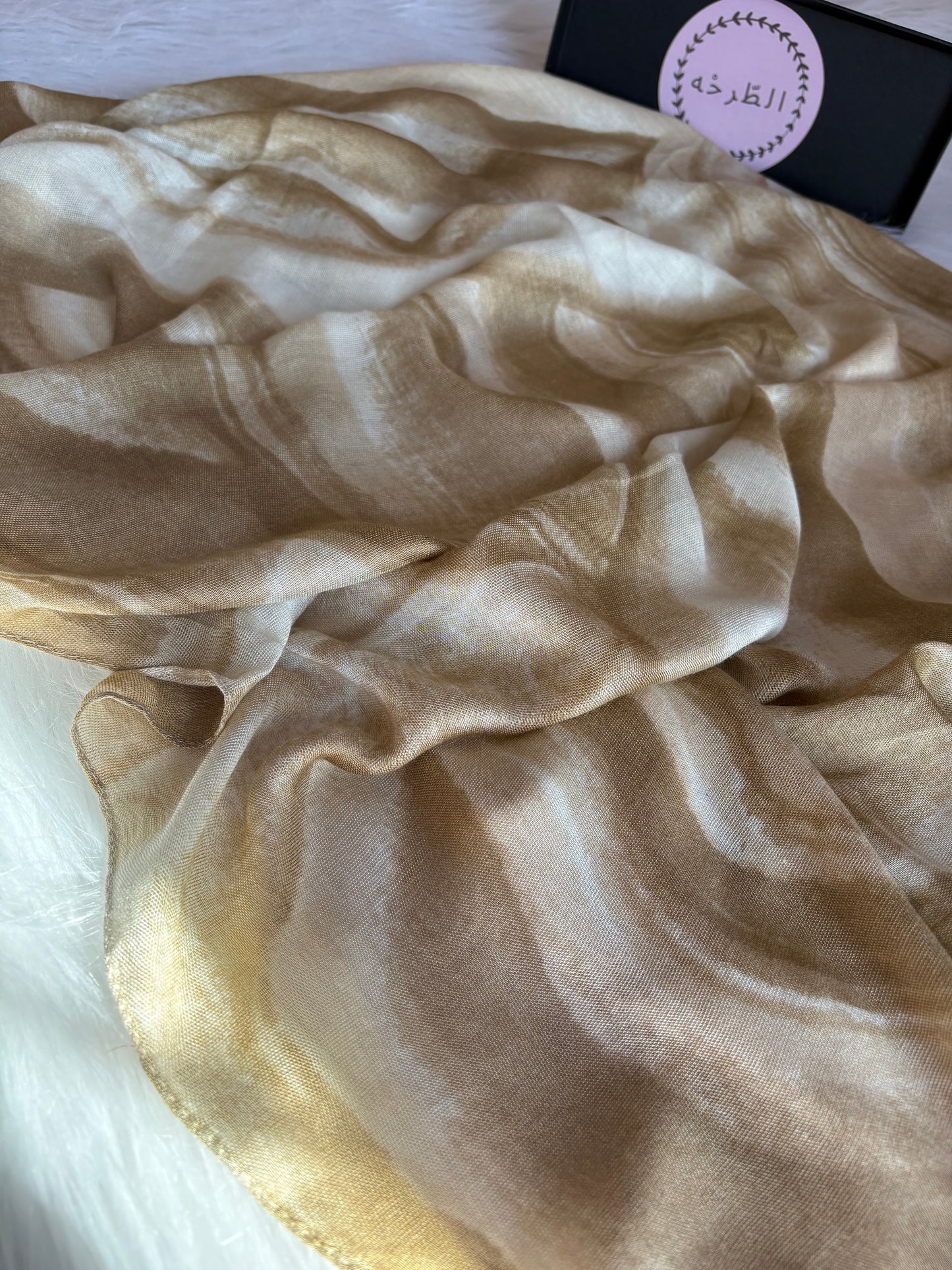 Printed Modal Hijab ( Marbella beige )