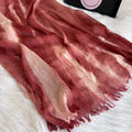 Colourful Linen Scarf ( Light Red )