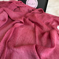 Ruffled Linen Hijab ( Light Burgandy )