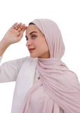 Elegant Kuwaiti Scarf With Bandana ( Powder Pink )