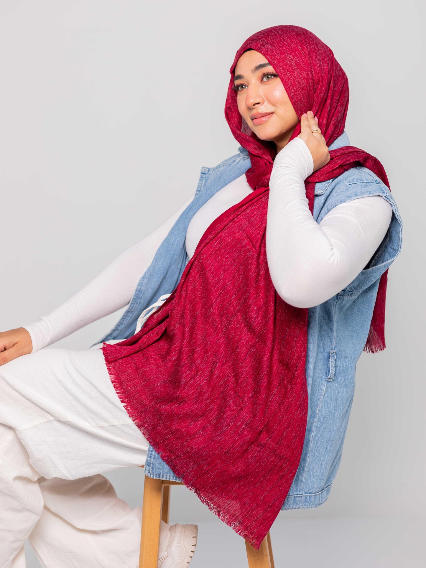 Premium linen cotton (Burgandy)