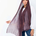 Ruffled Linen Hijab ( Dark Purple)